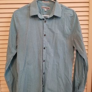 Blue and black striped Express extra slim fit